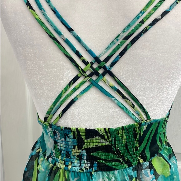 Aeropostale Blue and Green Tank Top with Criss Cross Straps - Picture 8 of 8